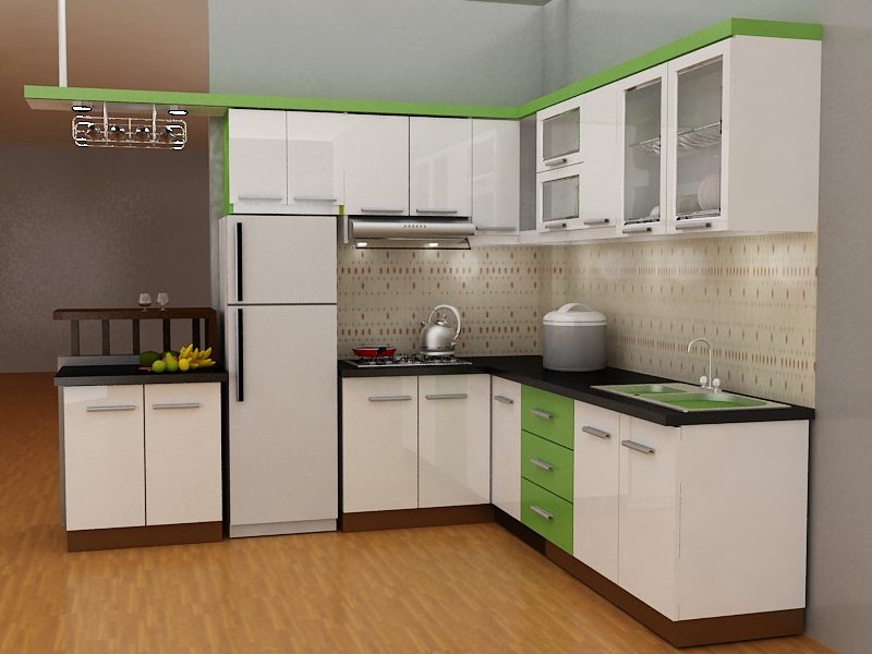 Mẫu tủ bếp đẹp cho phòng ăn nhỏ