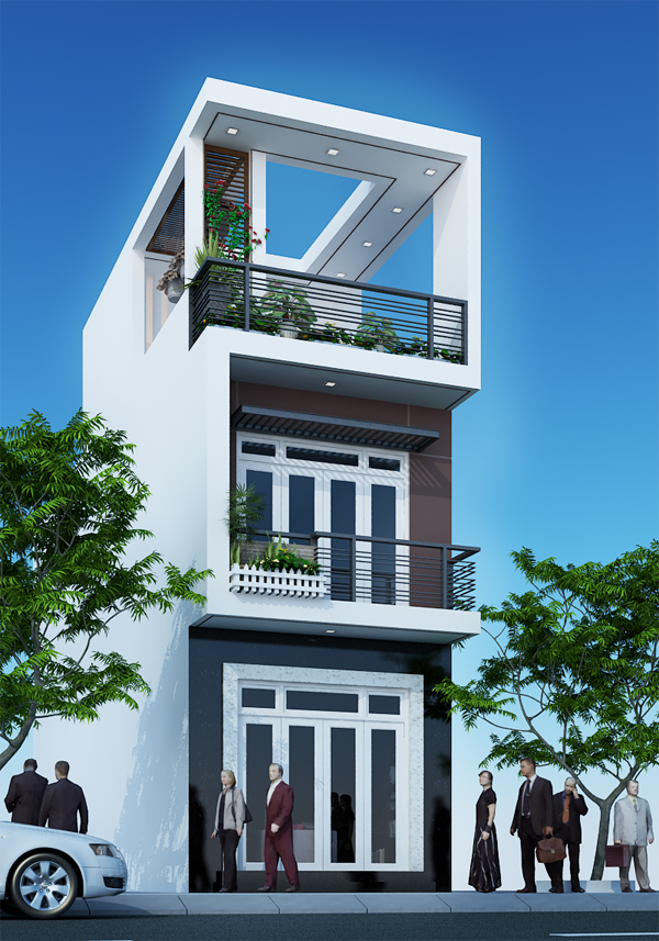 Mẫu mặt tiền cho nhà ống