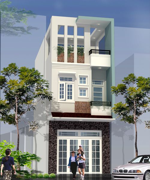 Mẫu mặt tiền cho nhà ống