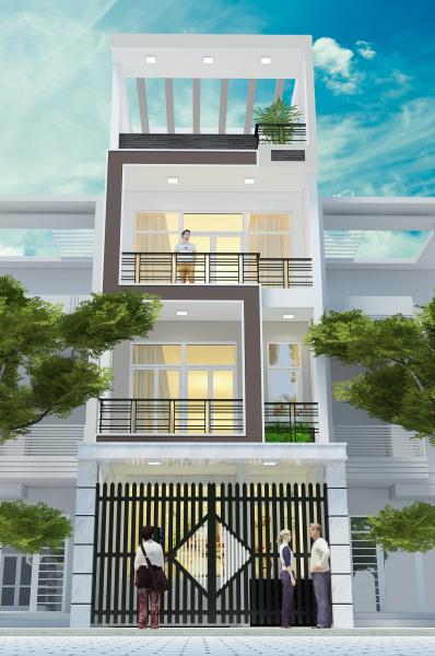 Mẫu mặt tiền cho nhà ống