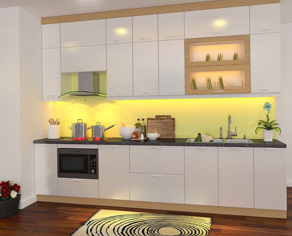 Mẫu tủ bếp đẹp cho phòng ăn nhỏ